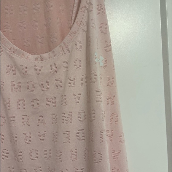 Under Armour Pink Loose Fit Racerback Athletic Perforated Tank Top Plus Size 3XL - Picture 2 of 8